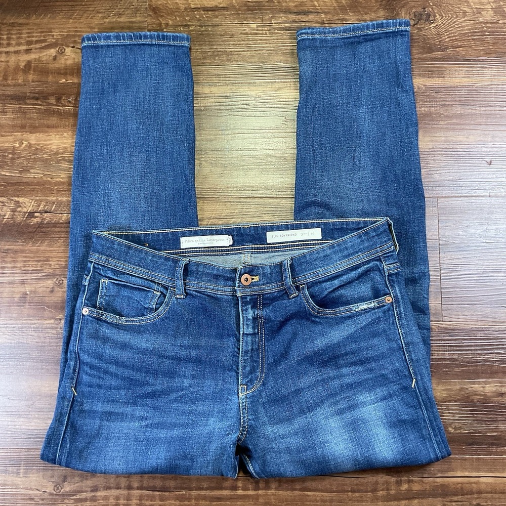 Anthropologie Pilcro and the Letterpress Slim Boyfriend Distressed Jeans Size 30